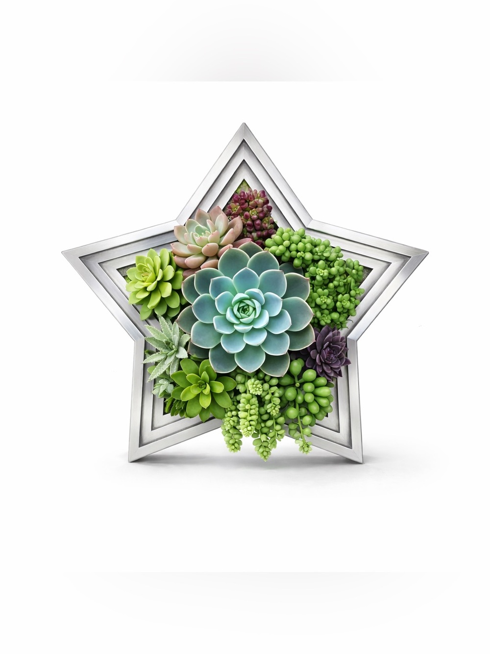 Star-Shaped Vertical Planter Kit (Silver) - Portrait Gardens - Picture 2 of 8